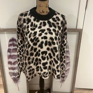 H&M animal print sweater